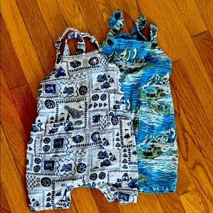 Two patagonia aloha rompers 6-12mo